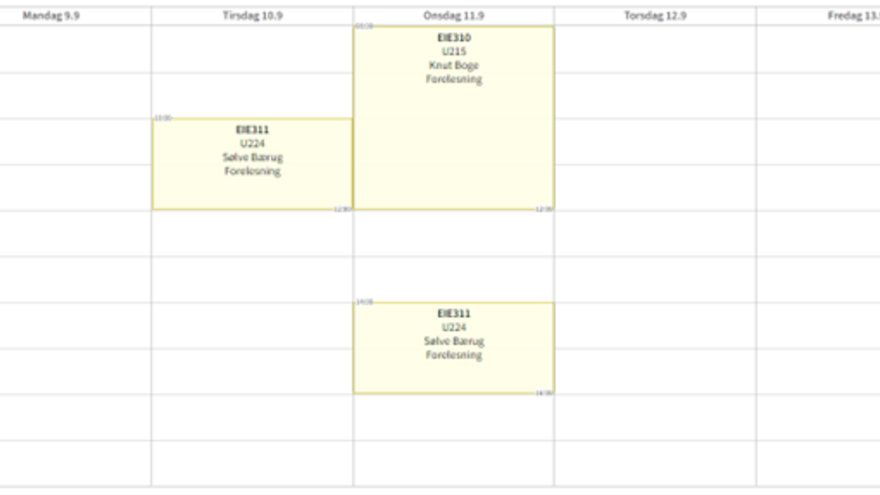 EUTV deltid timeplan H2024