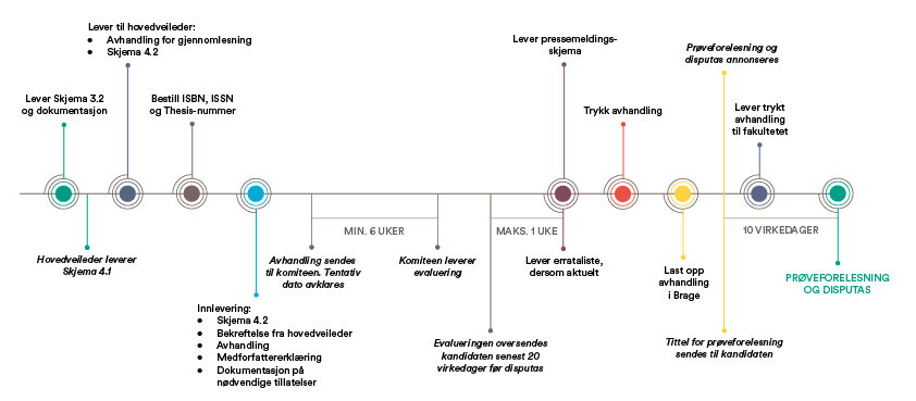 Fra innlevering til disputas